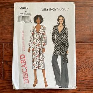 2/$15 Vogue V9350 Sewing Pattern XS-M